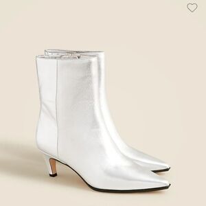 J.Crew Stevie Ankle Boots In Metallic Leather